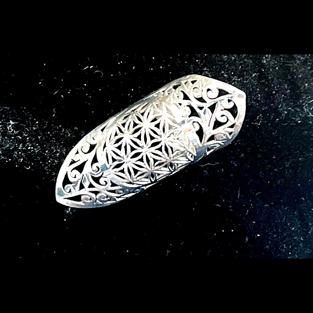 Sterling silver statement ring.
